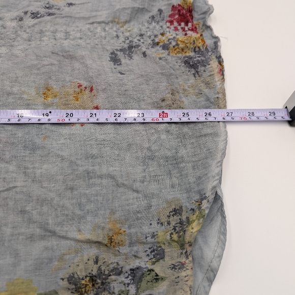 Vintage Goa Floral Embroidered Cotton Tunic Top Boho Hippie Peasant Blouse M - Picture 8 of 11